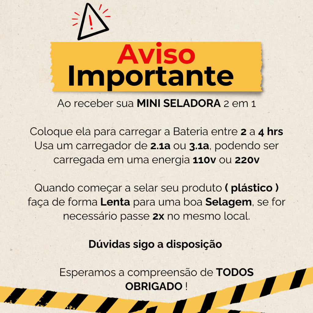 Selador de Sacos Portátil USB