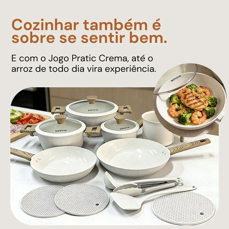 Jogo de Panelas Premium Antiaderente NINEVE