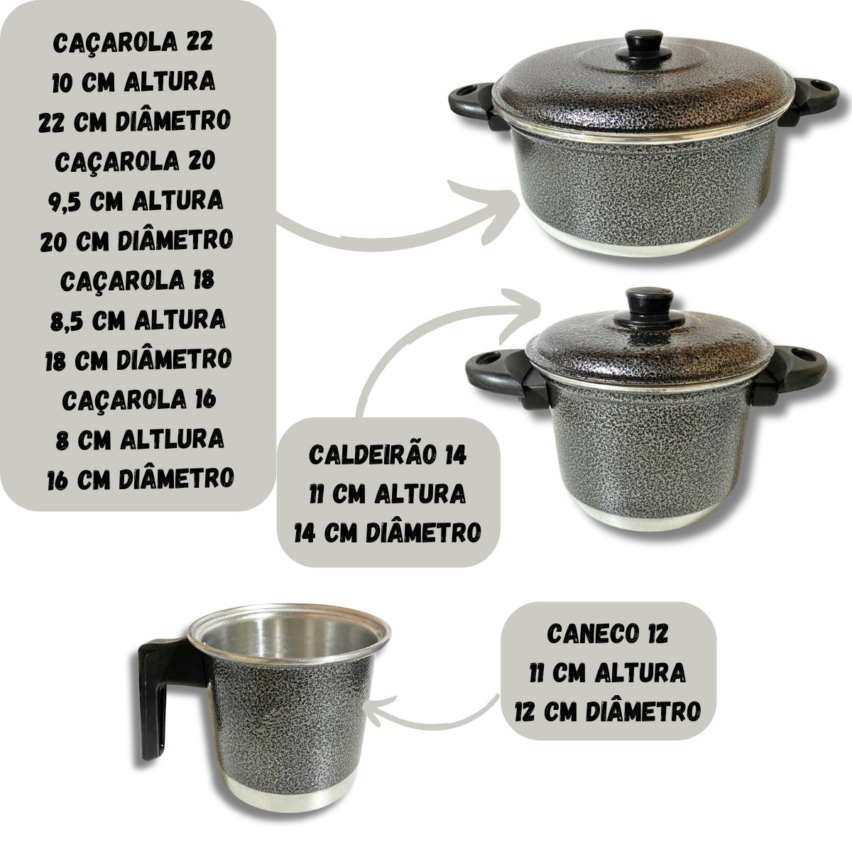 Jogo de Panelas de Alumínio para Cozinha