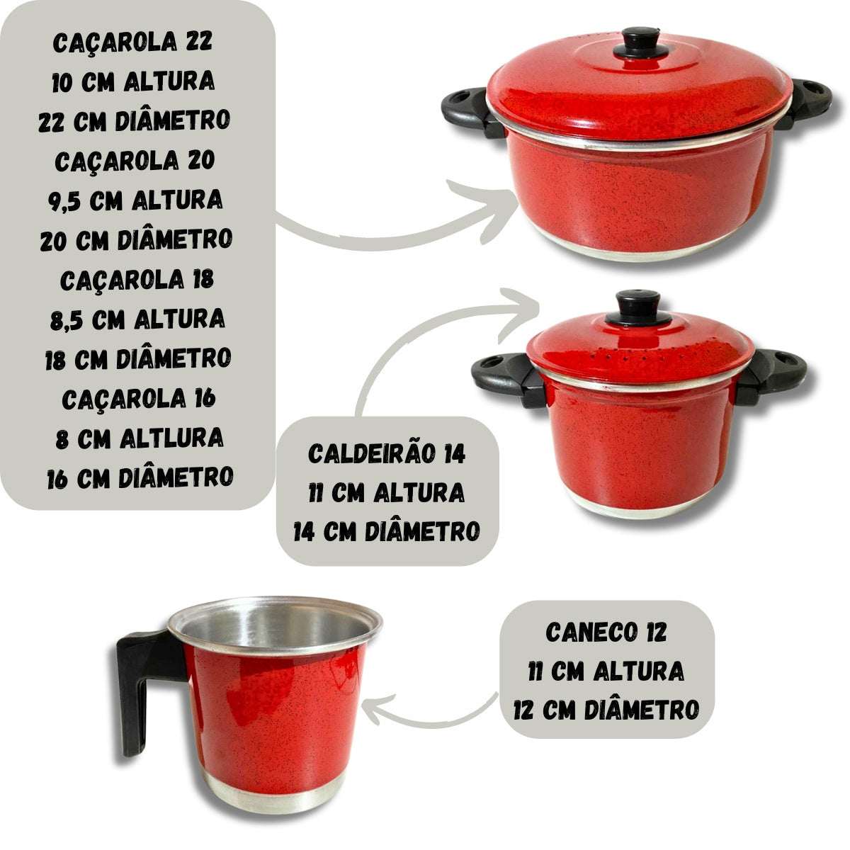 Jogo de Panelas de Alumínio para Cozinha