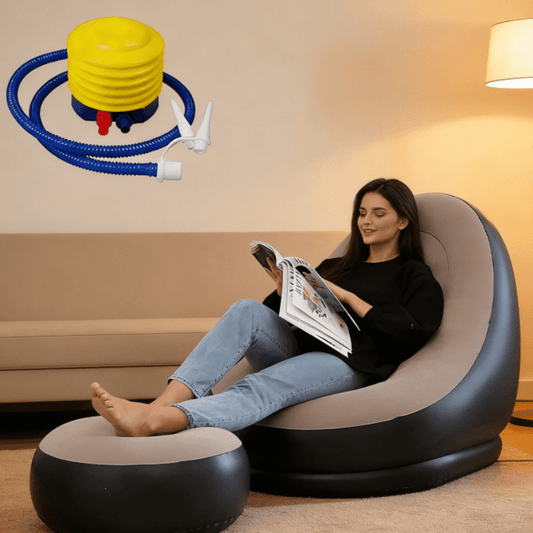 Sofá Inflável com Apoio para os Pés