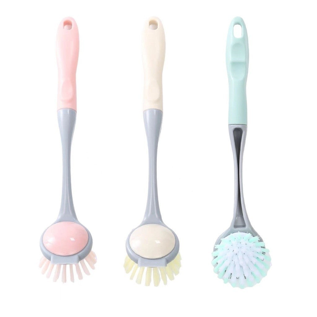 Escova Redonda Multiuso com Cabo e Raspador