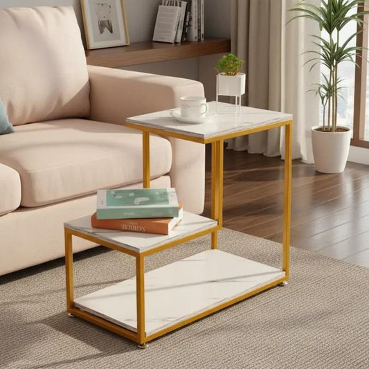 Mesa de Apoio Quadrada com Estrutura em Ferro