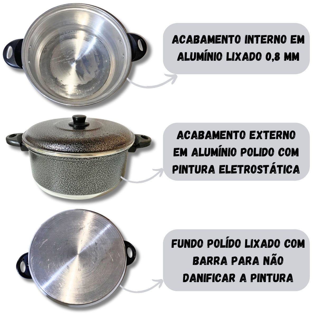 Jogo de Panelas de Alumínio para Cozinha