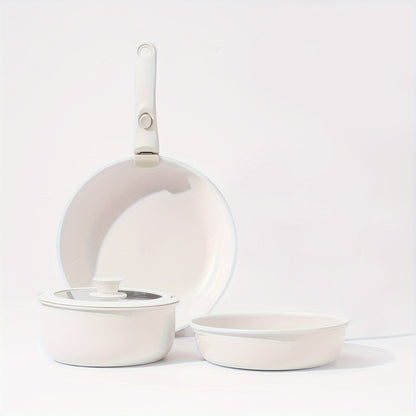 Conjunto de Panelas Cerâmicas Antiaderentes com Cabos Removíveis