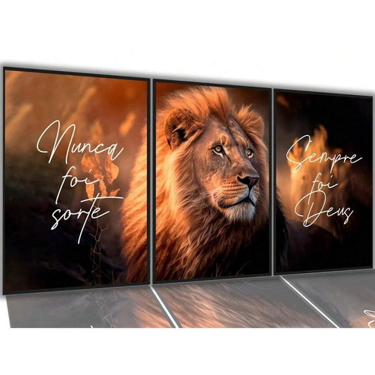 Quadro Decorativo Moderno de Leões