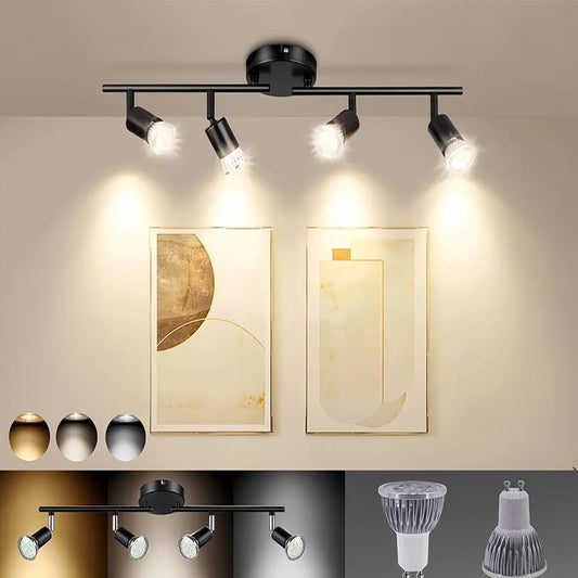 Luminária Spot de Teto com 4 Cabeças Direcionáveis
