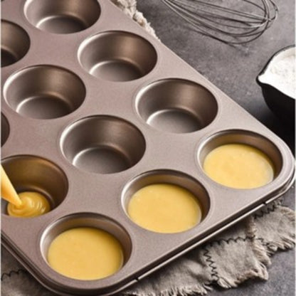 Kit com 2 Formas Antiaderentes para Cupcake, Muffin e Pudim