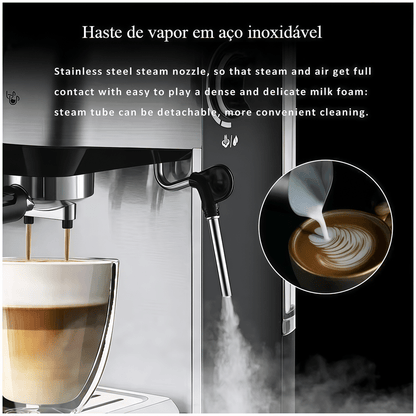 Máquina de Café Espresso Automática 1,6 L com Moedor Integrado