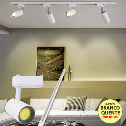 Spot LED Direcionável para Trilho Eletrificado com Conector
