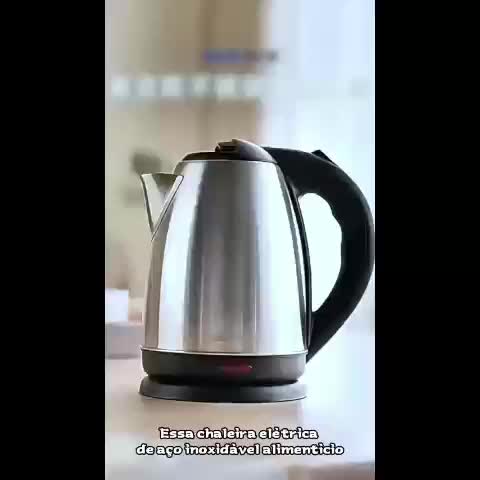 Chaleira Elétrica Inox 127V com Aquecimento Rápido