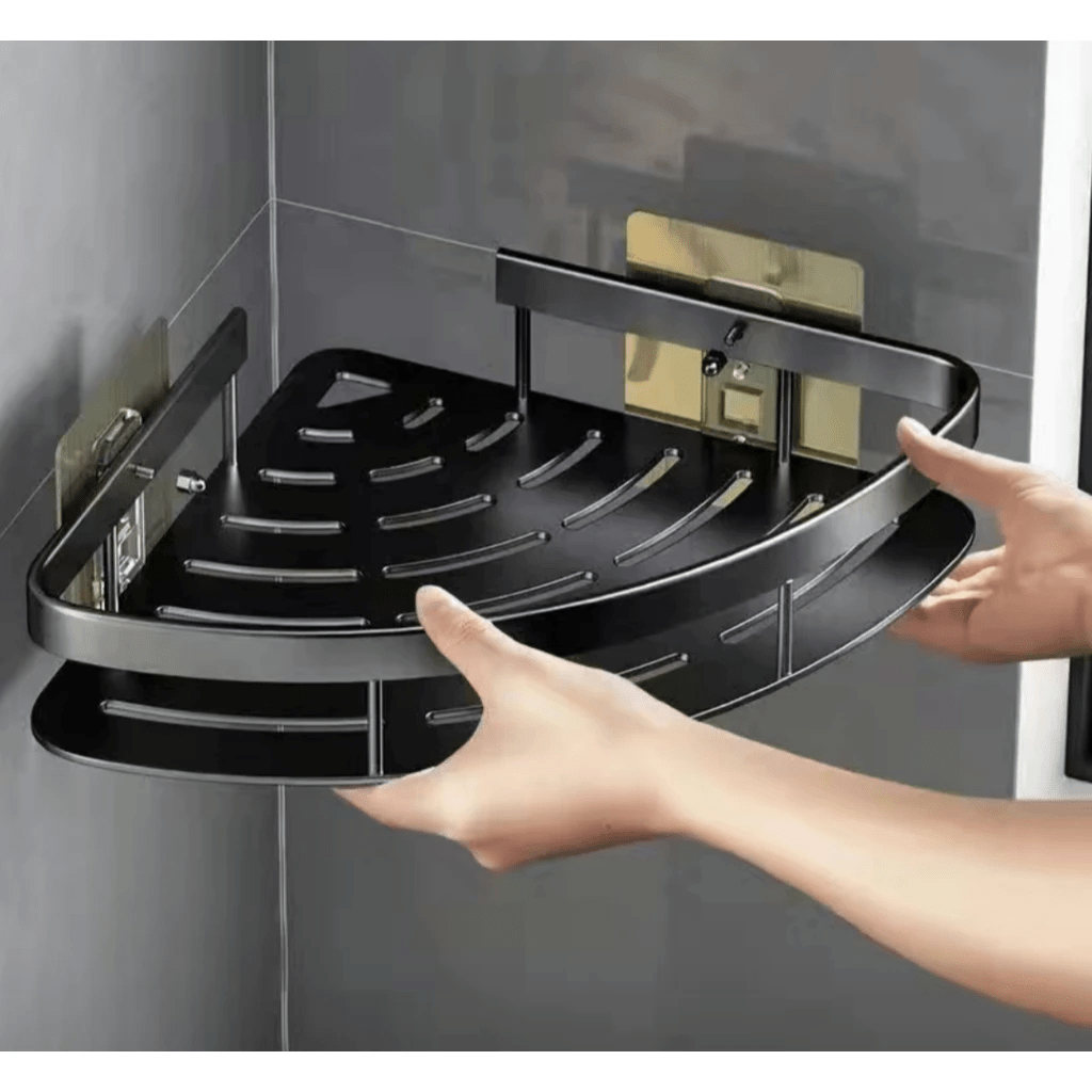 Prateleira de Canto Autoadesiva para Shampoo e Sabonete