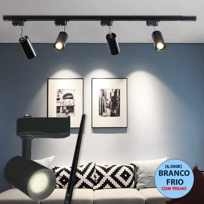 Spot LED Direcionável para Trilho Eletrificado com Conector