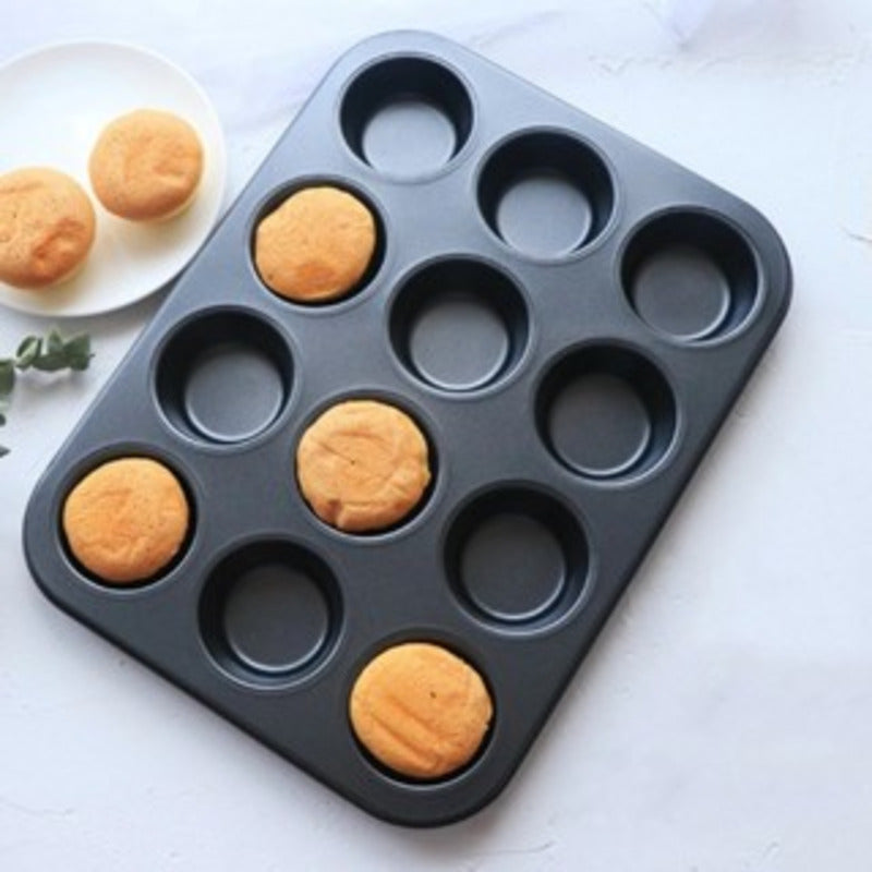 Kit com 2 Formas Antiaderentes para Cupcake, Muffin e Pudim