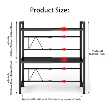 Suporte Ajustável para Micro-ondas em Aço Carbono