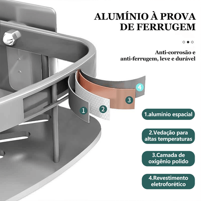 Suporte para Banheiro com Prateleira Multifuncional