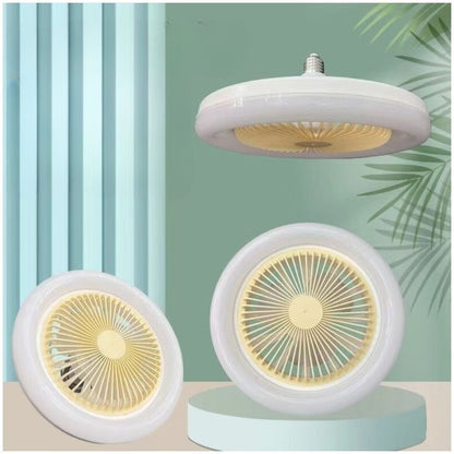 Ventilador de Teto LED Compacto com Soquete Fechado – 10 Polegadas