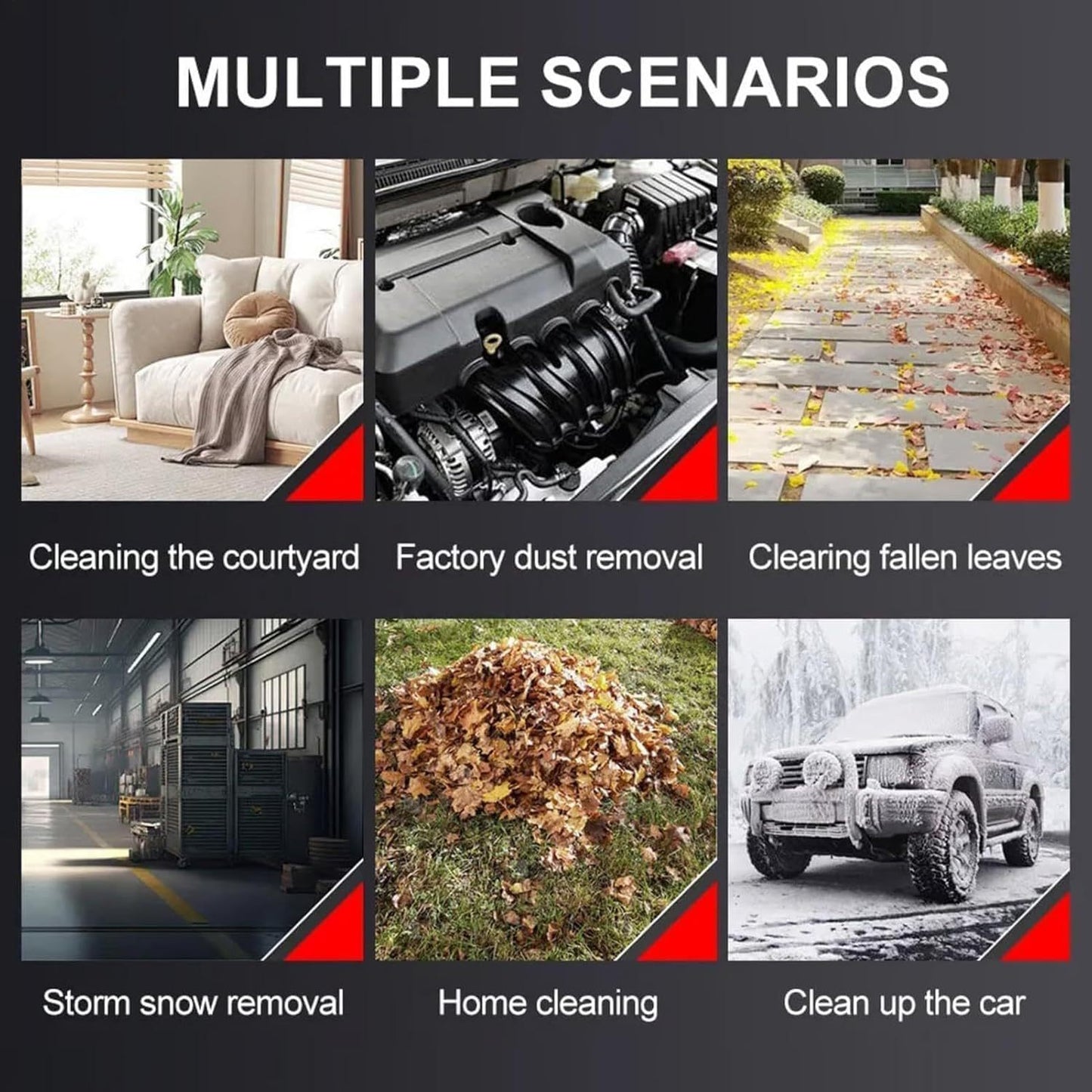 Soprador Turbina Portátil de Alta Potência 48V Recarregável