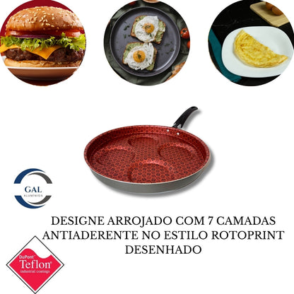 Frigideira para Ovos Antiaderente Rotoprint com 4 Cavidades