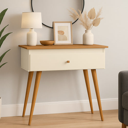 Aparador com Pés de Madeira e Gaveta