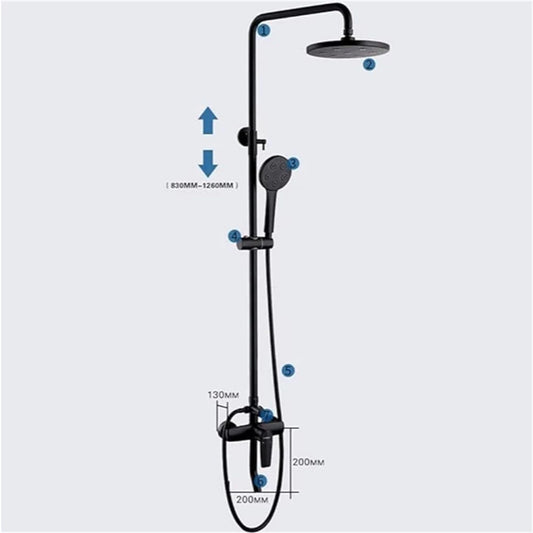 Conjunto de Chuveiro com Desviador e Ducha Manual em Inox