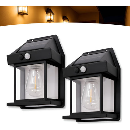 Luminária Solar de Parede Estilo Retrô – Kit com 2 Unidades