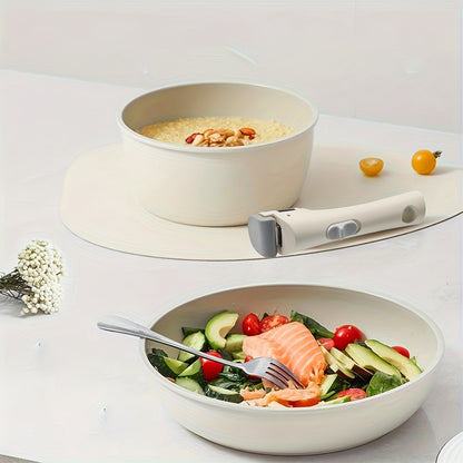 Conjunto de Panelas Cerâmicas Antiaderentes com Cabos Removíveis