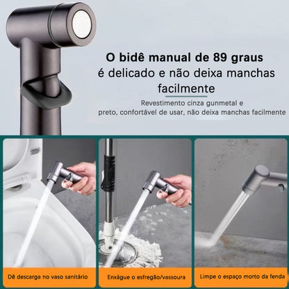 Kit Higiênico para Banheiro com Ducha Manual e Saídas 1/2"