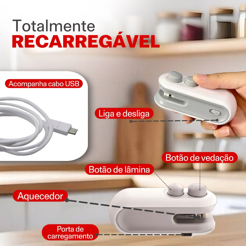 Selador de Sacos Portátil USB