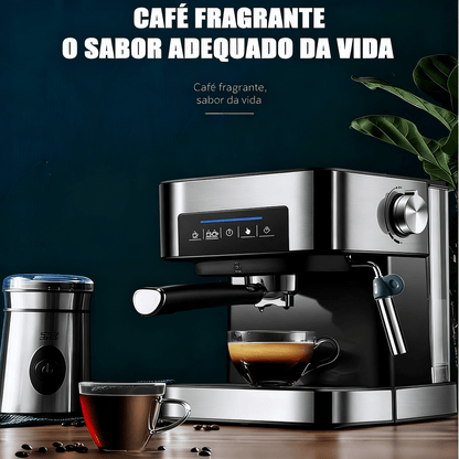 Máquina de Café Espresso Automática 1,6 L com Moedor Integrado