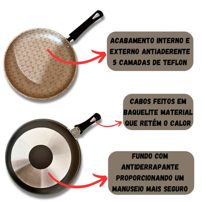 Jogo de Frigideiras Antiaderentes para Cozinha
