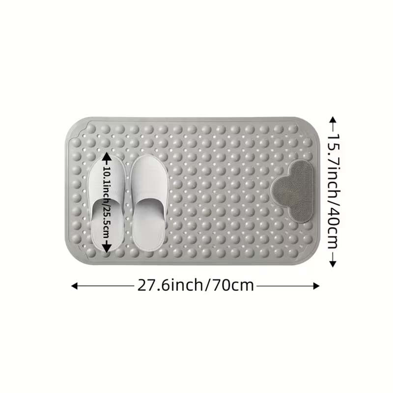 Tapete Antiderrapante para Banho com Ventosas e Função Massageadora