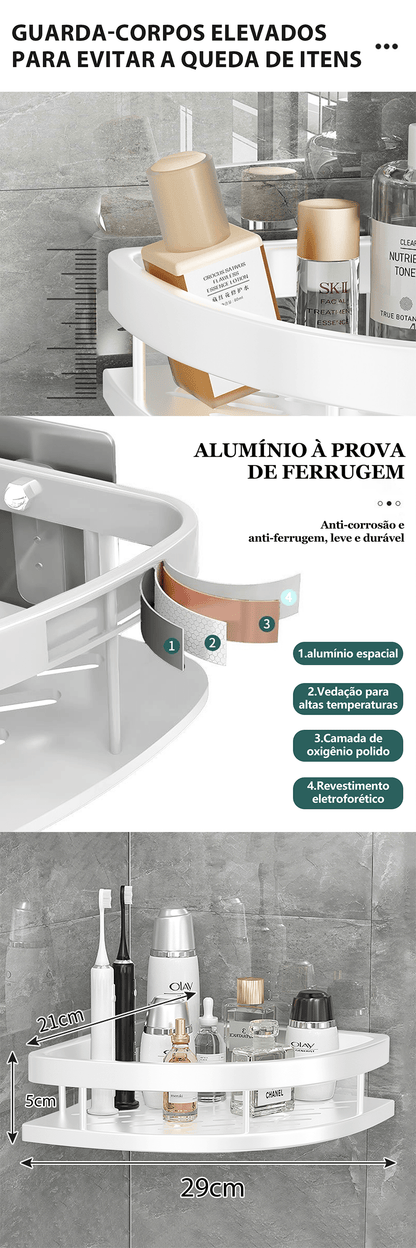 Suporte para Banheiro com Prateleira Multifuncional