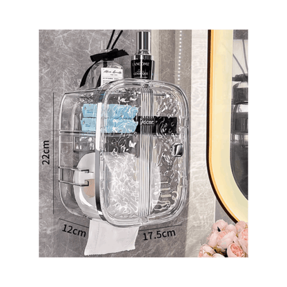 Porta-Papel Higiênico com Bandeja Organizadora para Banheiro