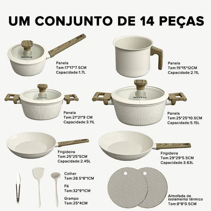 Jogo de Panelas Premium Antiaderente NINEVE