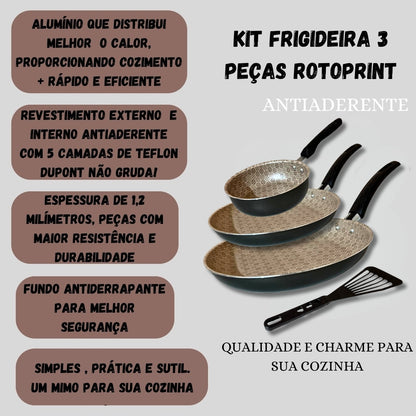 Jogo de Frigideiras Antiaderentes para Cozinha