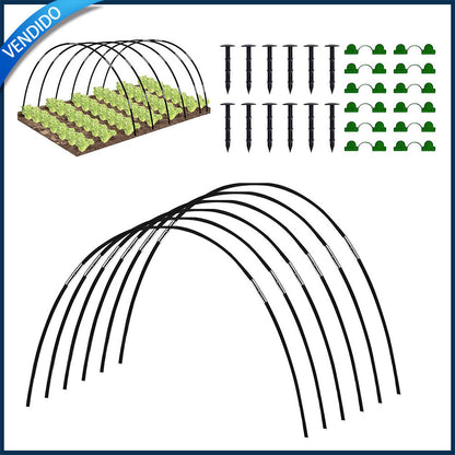 Arcos de Suporte para Estufa e Jardim com Revestimento Antiferrugem