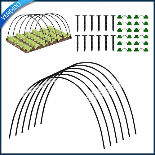 Arcos de Suporte para Estufa e Jardim com Revestimento Antiferrugem