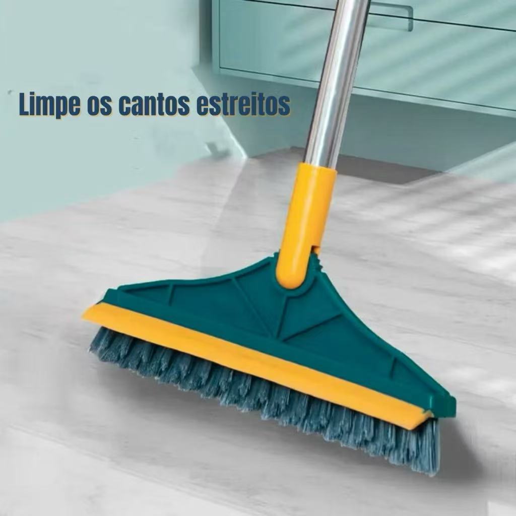 Vassoura com Escova de Limpeza 2 em 1