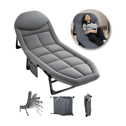 Espreguiçadeira Dobrável Portátil para Descanso e Lazer
