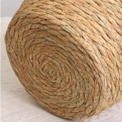 Cesto Cachepot de Fibra Natural com Revestimento Interno