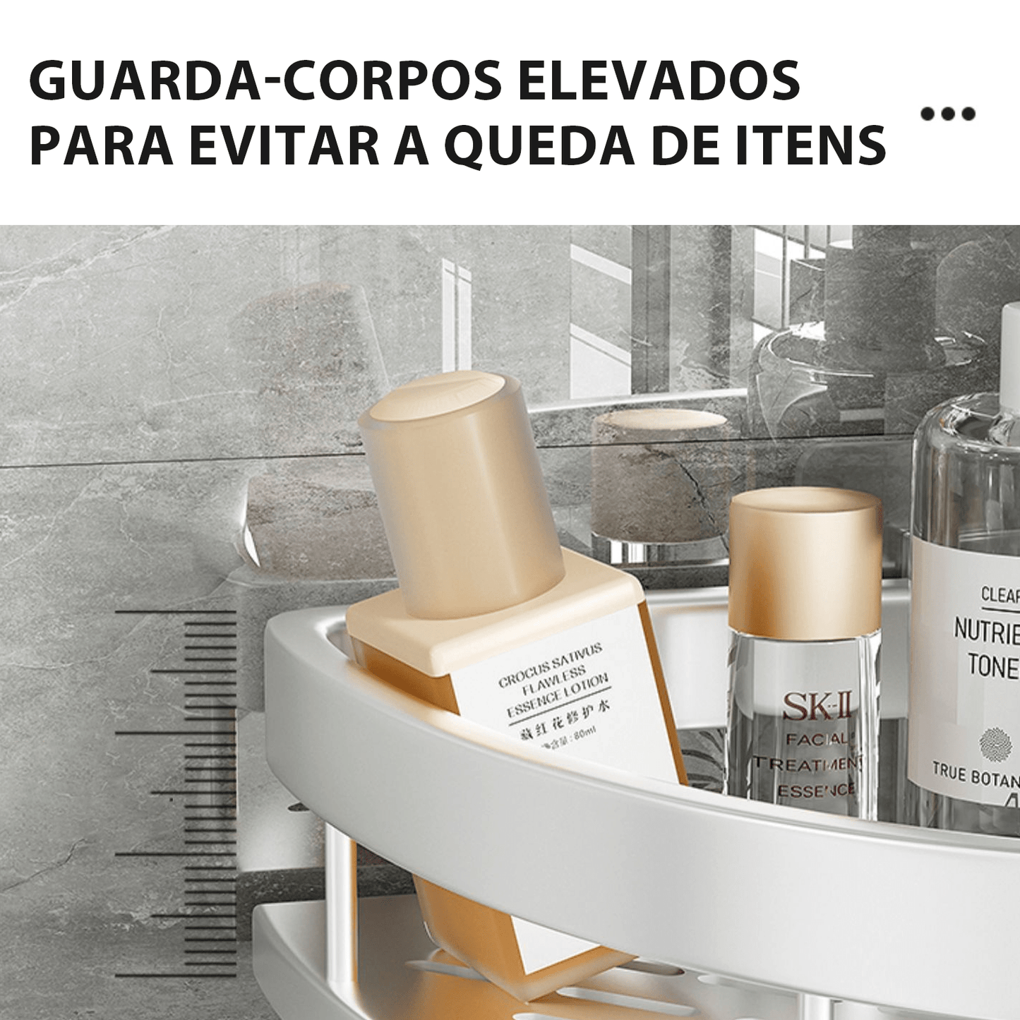 Suporte para Banheiro com Prateleira Multifuncional