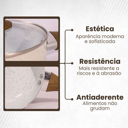 Jogo de Panelas Cerâmicas Antiaderentes Legacy