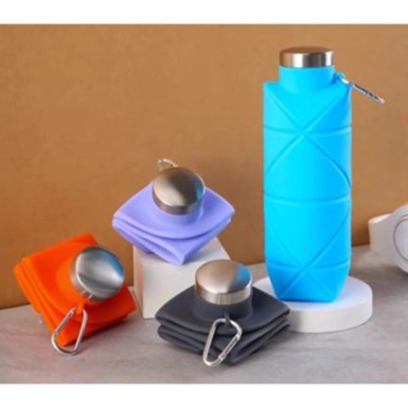 Garrafa de Água em Silicone Dobrável Portátil