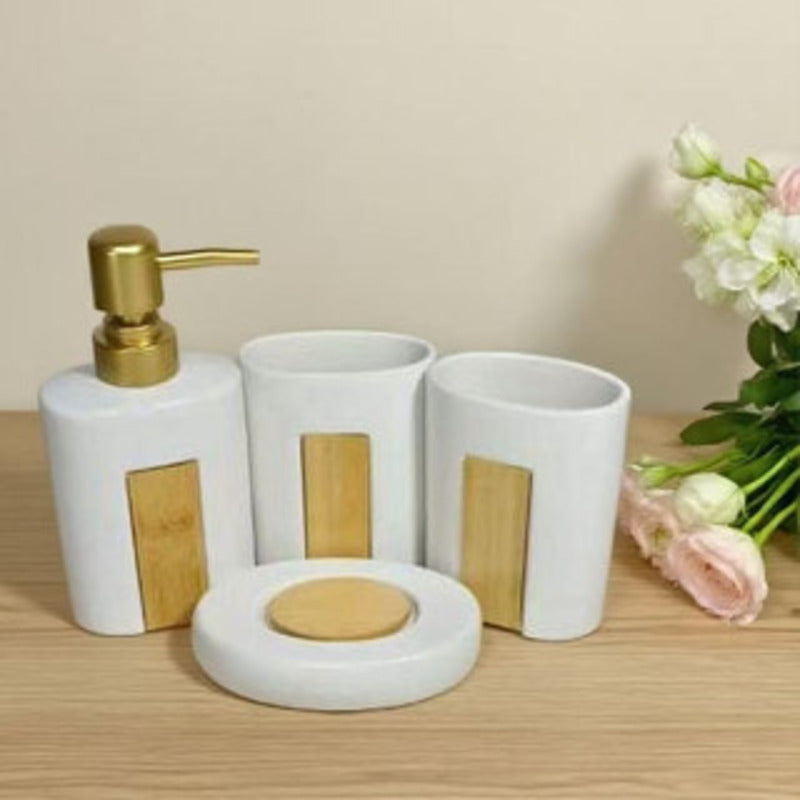 Conjunto de Banheiro em Cerâmica 4 Peças