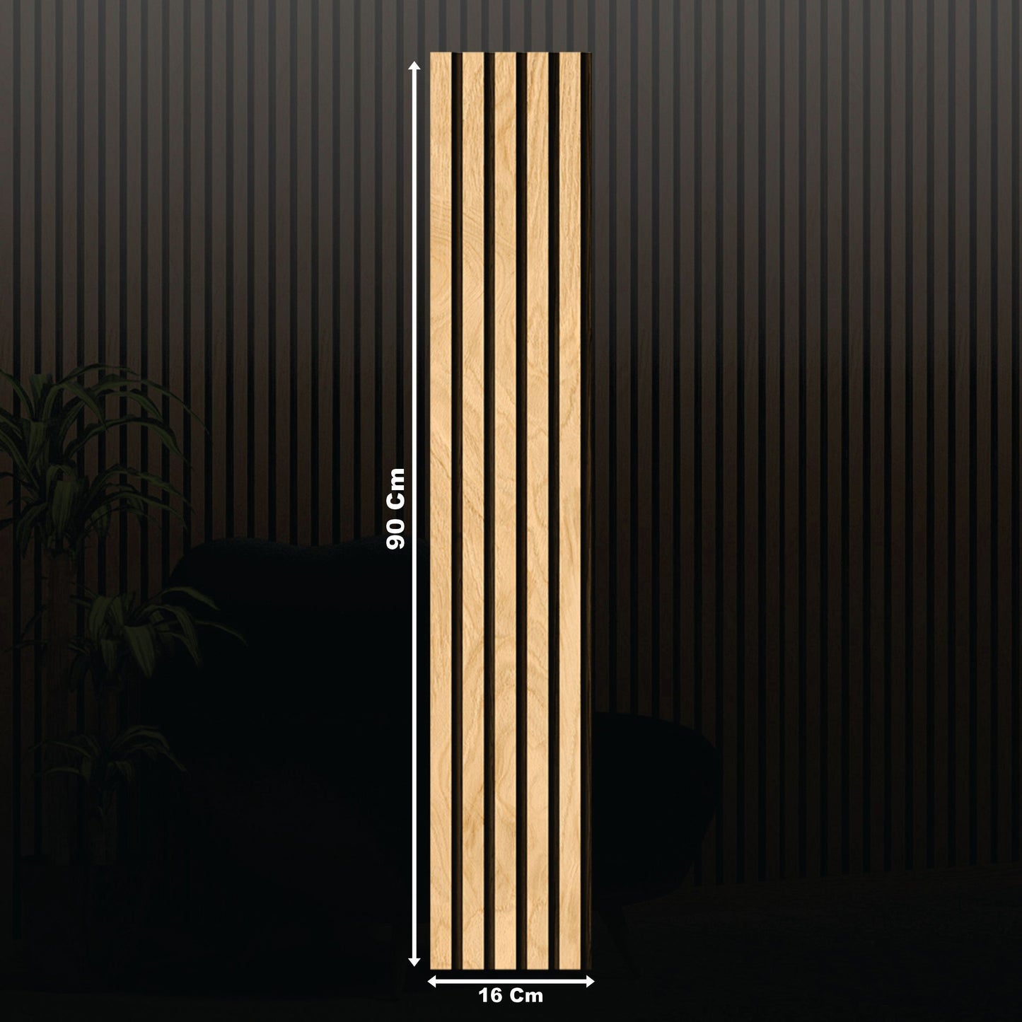 Kit com 10 Painéis Autoadesivos de Madeira Frisada