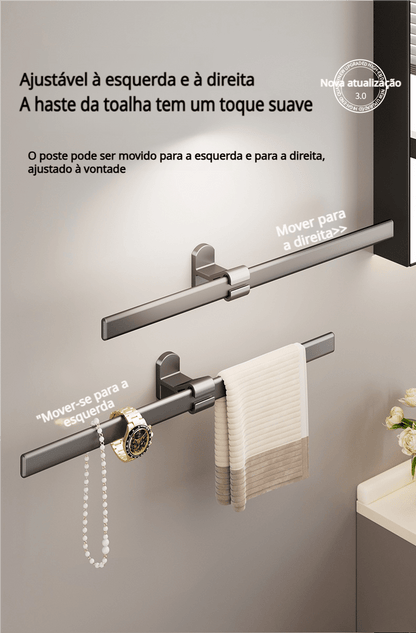 Porta-Toalhas para Banheiro com Braço Móvel