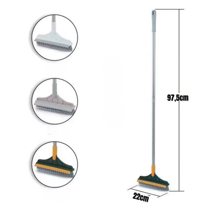 Vassoura com Escova de Limpeza 2 em 1