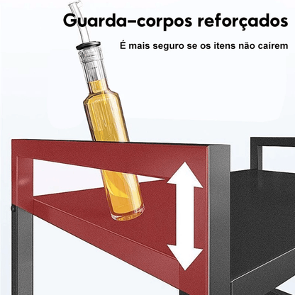 Suporte Ajustável para Micro-ondas em Aço Carbono