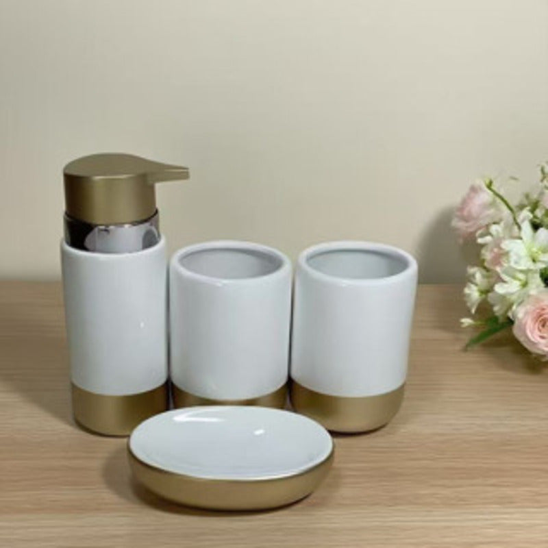 Conjunto de Banheiro em Cerâmica 4 Peças